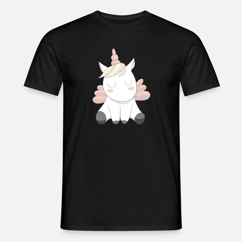 Einhorn, Süß, Geschenkidee - Männer T-Shirt - Schwarz