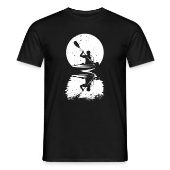 Kanu Fahren Mond Kanusport Retro Wassersport - Männer T-Shirt - Schwarz - Vorne - AI Model Male 178 light (178cm)