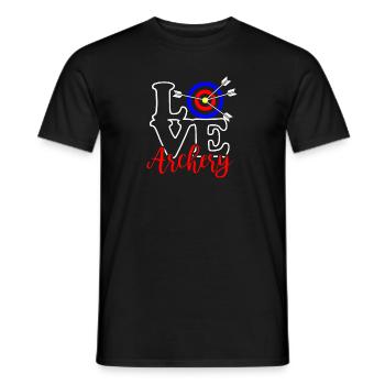 Tir à l’arc J’adore le tir à l’arc - T-shirt homme - noir - Devant - AI Model Male 178 light (178cm)