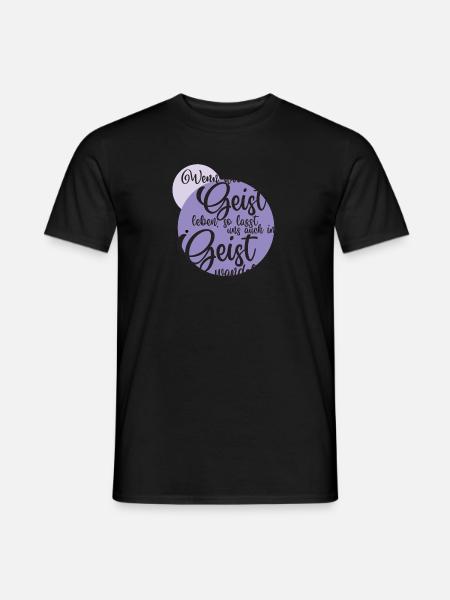 Wandeln im Geist - Männer T-Shirt - Schwarz