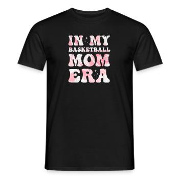 À l’époque de ma maman de basket-ball, maman de basket-ball colorée - T-shirt homme - noir - Devant - AI Model Male 178 light (178cm)