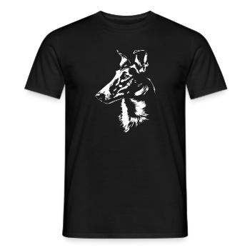 Collie Shorthair Silhouette Chiens Portrait Wilsigns - T-shirt homme - noir - Devant - AI Model Male 178 light (178cm)
