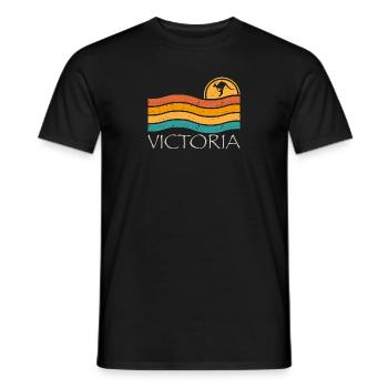 VICTORIA - T-shirt homme - noir - Devant - AI Model Male 178 light (178cm)