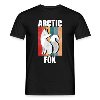 Niedliches Polarfuchs-Geschenk - Männer T-Shirt - Schwarz - Vorne - AI Model Male 178 light (178cm)