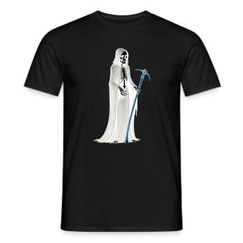 Gespenst Skelett Geist Sensenmann Tod Halloween - Männer T-Shirt - Schwarz - Vorne - AI Model Male 178 light (178cm)
