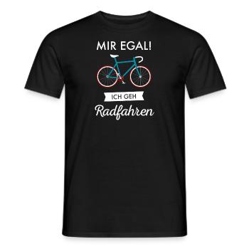 Mir Egal Ich Geh Radfahren - Radfahrer Fahrrad - Männer T-Shirt - Schwarz - Vorne - AI Model Male 178 light (178cm)