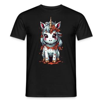 Kawaii Halloween Licorne mystique - T-shirt homme - noir - Devant - AI Model Male 178 light (178cm)