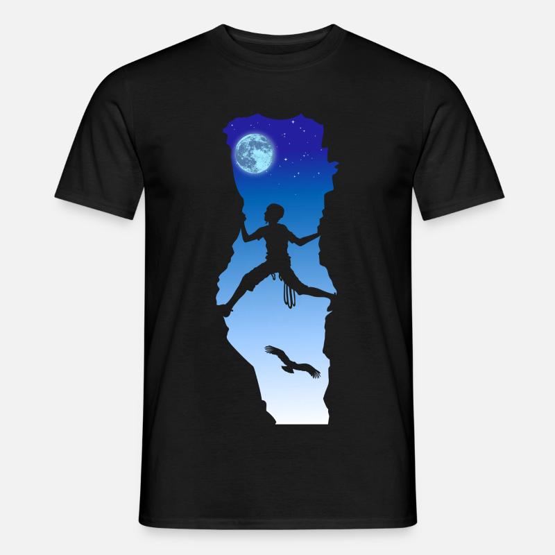 Nachtklettern - Männer T-Shirt - Schwarz