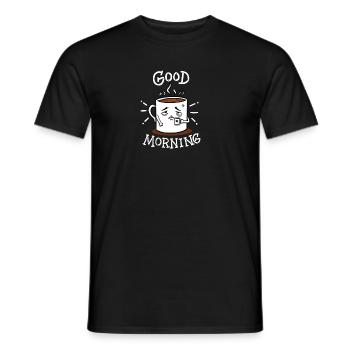 Bonjour café chemise cadeau buveur de café - T-shirt homme - noir - Devant - AI Model Male 178 light (178cm)