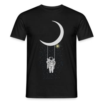 astronaut - Men's T-Shirt - black - Front - AI Model Male 178 light (178cm)