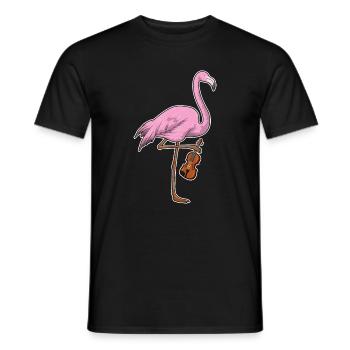 Flamingo Musicien Guitare Musique - T-shirt homme - noir - Devant - AI Model Male 178 light (178cm)