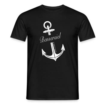 Bensersiel - Männer T-Shirt - Schwarz - Vorne - AI Model Male 178 light (178cm)
