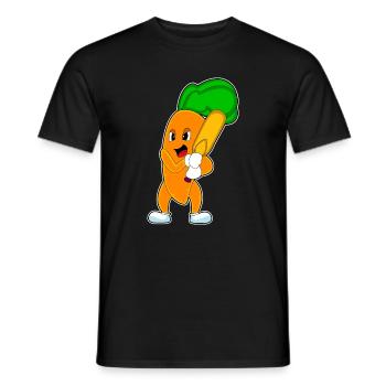 Karotte Cricket Cricketschläger - Männer T-Shirt - Schwarz - Vorne - AI Model Male 178 light (178cm)