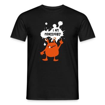 Monstre monstrueux monstrueux effrayant bande dessinée drôle - T-shirt homme - noir - Devant - AI Model Male 178 light (178cm)