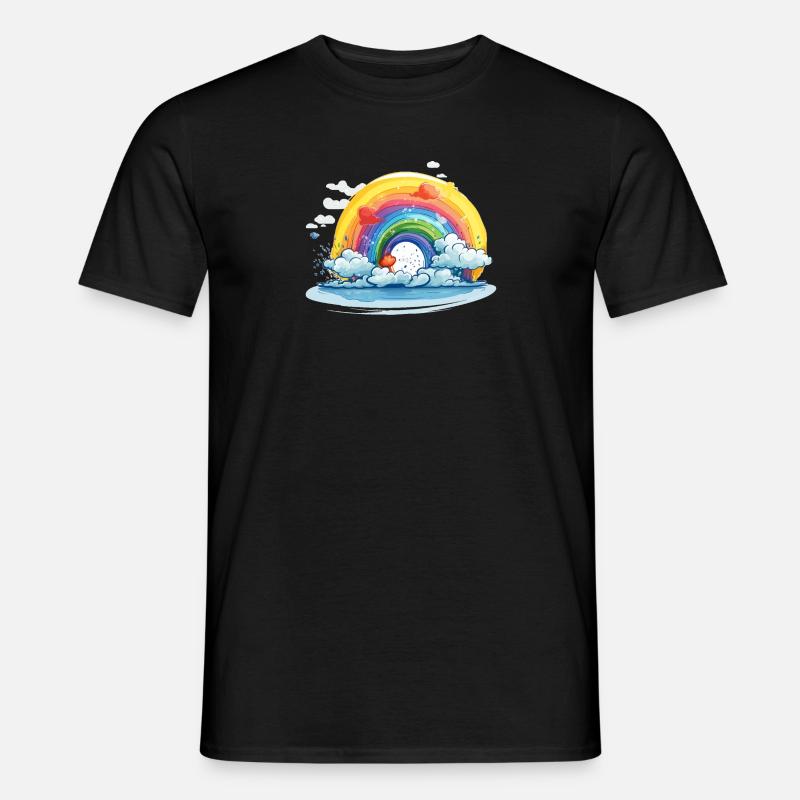 Regenbogen Pride - Männer T-Shirt - Schwarz