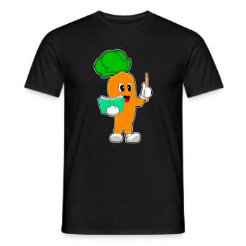 Carrot Teacher Book School - Men's T-Shirt - black - Front - AI Model Male 178 light (178cm)