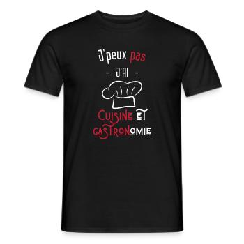 j'peux pas j'ai cuisine et gastronomie - T-shirt homme - noir - Devant - AI Model Male 178 light (178cm)