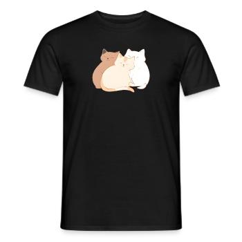 Chilling Cats - Männer T-Shirt - Schwarz - Vorne - AI Model Male 178 light (178cm)