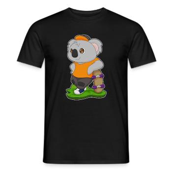 Koala Skater Skateboard Sport - T-shirt homme - noir - Devant - AI Model Male 178 light (178cm)