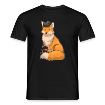 Fox Painter Peinture Pinceau - T-shirt homme - noir - Devant - AI Model Male 178 light (178cm)