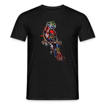 Parrot, Animal, Bird, Animal Lover, Zoo Animals, Pet - Men's T-Shirt - black - Front - AI Model Male 178 light (178cm)