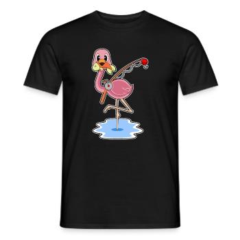 Flamingo Angler Fisch Angeln - Männer T-Shirt - Schwarz - Vorne - AI Model Male 178 light (178cm)