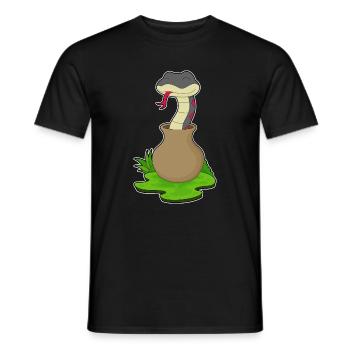 Schlange Vase - Männer T-Shirt - Schwarz - Vorne - AI Model Male 178 light (178cm)