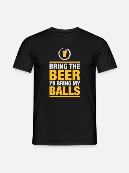 Bier Pong Bier bringen - Männer T-Shirt - Schwarz