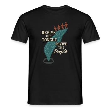 Indigene Sprache Revitalisierung Muttersprachler - Männer T-Shirt - Schwarz - Vorne - AI Model Male 178 light (178cm)
