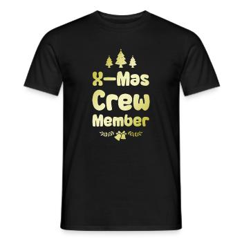 X-Mas Crew Mitglied - Männer T-Shirt - Schwarz - Vorne - AI Model Male 178 light (178cm)