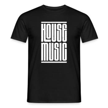 House Music Bold Logo - Männer T-Shirt - Schwarz - Vorne - AI Model Male 178 light (178cm)