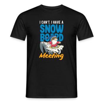 Snowboarden Snowboardtreffen Sessellift - Männer T-Shirt - Schwarz - Vorne - AI Model Male 178 light (178cm)