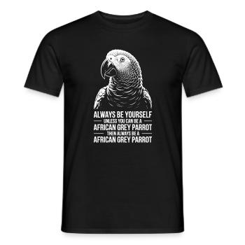 Graupapagei Sprüche Lustiges Graupapagei Geschenk  - Männer T-Shirt - Schwarz - Vorne - AI Model Male 178 light (178cm)