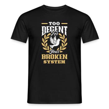 radicalized by fundamental - Men's T-Shirt - black - Front - AI Model Male 178 light (178cm)