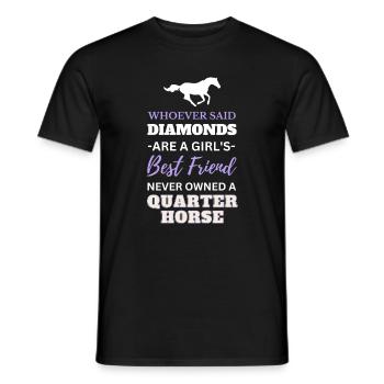 Ami Quarter Horse - Don Amateur de chevaux & Cavalier - T-shirt homme - noir - Devant - AI Model Male 178 light (178cm)