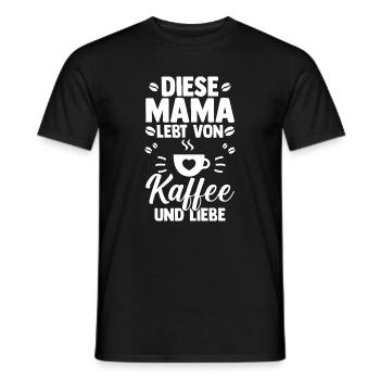 Kaffee Kaffeeliebhaber Mutter Mama - Männer T-Shirt - Schwarz - Vorne - AI Model Male 178 light (178cm)