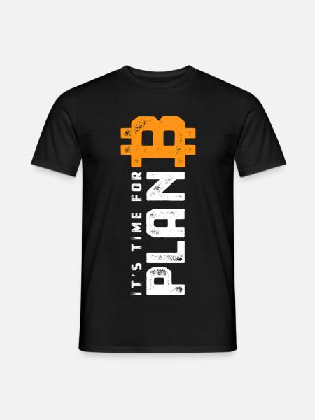 Bitcoin - It's time for Plan B - Krypto Geschenk - Männer T-Shirt - Schwarz