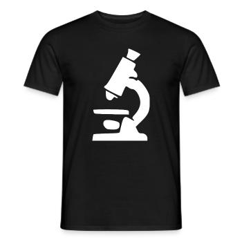 Microscope Science Symbol Gift - Men's T-Shirt - black - Front - AI Model Male 178 light (178cm)