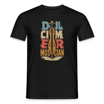  Hackbrett Dulcimer-Musiker Zupfinstrument - Männer T-Shirt - Schwarz - Vorne - AI Model Male 178 light (178cm)
