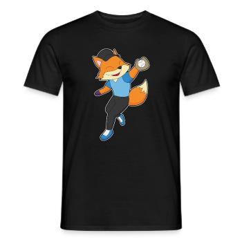Fox Baseball Baseball Glove - Men's T-Shirt - black - Front - AI Model Male 178 light (178cm)