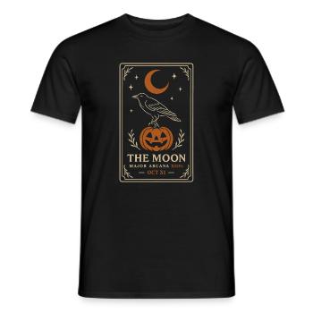 Spooky Halloween Raven - Men's T-Shirt - black - Front - AI Model Male 178 light (178cm)