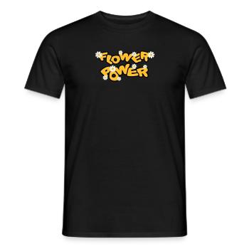 flower_power - Männer T-Shirt - Schwarz - Vorne - AI Model Male 178 light (178cm)
