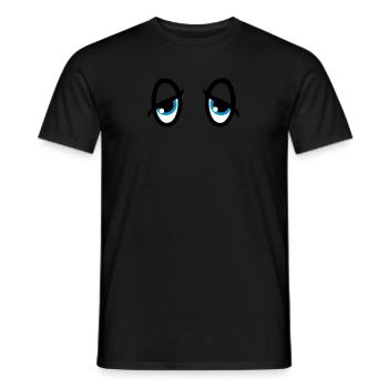 Eye comic tired - Men's T-Shirt - black - Front - AI Model Male 178 light (178cm)