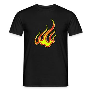 Fire flames art - Men's T-Shirt - black - Front - AI Model Male 178 light (178cm)