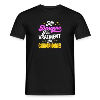 La daronne 2 - T-shirt homme - noir - Devant - AI Model Male 178 light (178cm)