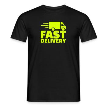 Fast delivery - Männer T-Shirt - Schwarz - Vorne - AI Model Male 178 light (178cm)