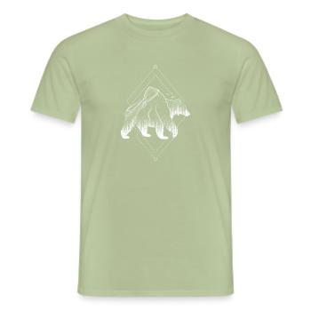 Ours dans les bois - T-shirt homme - vert sauge - Devant - AI Model Male 178 light (178cm)