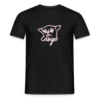 Chihuahua in Pink "cringe" - Männer T-Shirt - Schwarz - Vorne - AI Model Male 178 light (178cm)