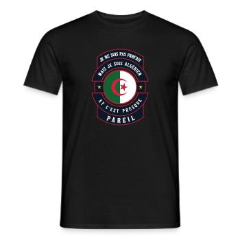 Je suis Algérien (Homme) - T-shirt homme - noir - Devant - AI Model Male 178 light (178cm)
