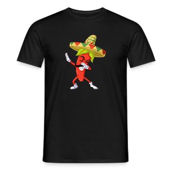 Chili Dabbing - Men's T-Shirt - black - Front - AI Model Male 178 light (178cm)